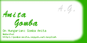 anita gomba business card